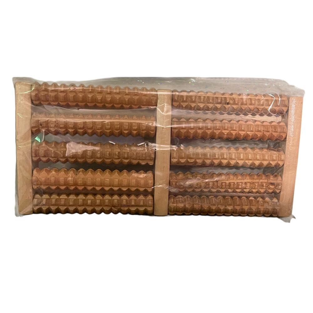 NWT Wooden Rolling Bead Foot Massager - Picture 3 of 3